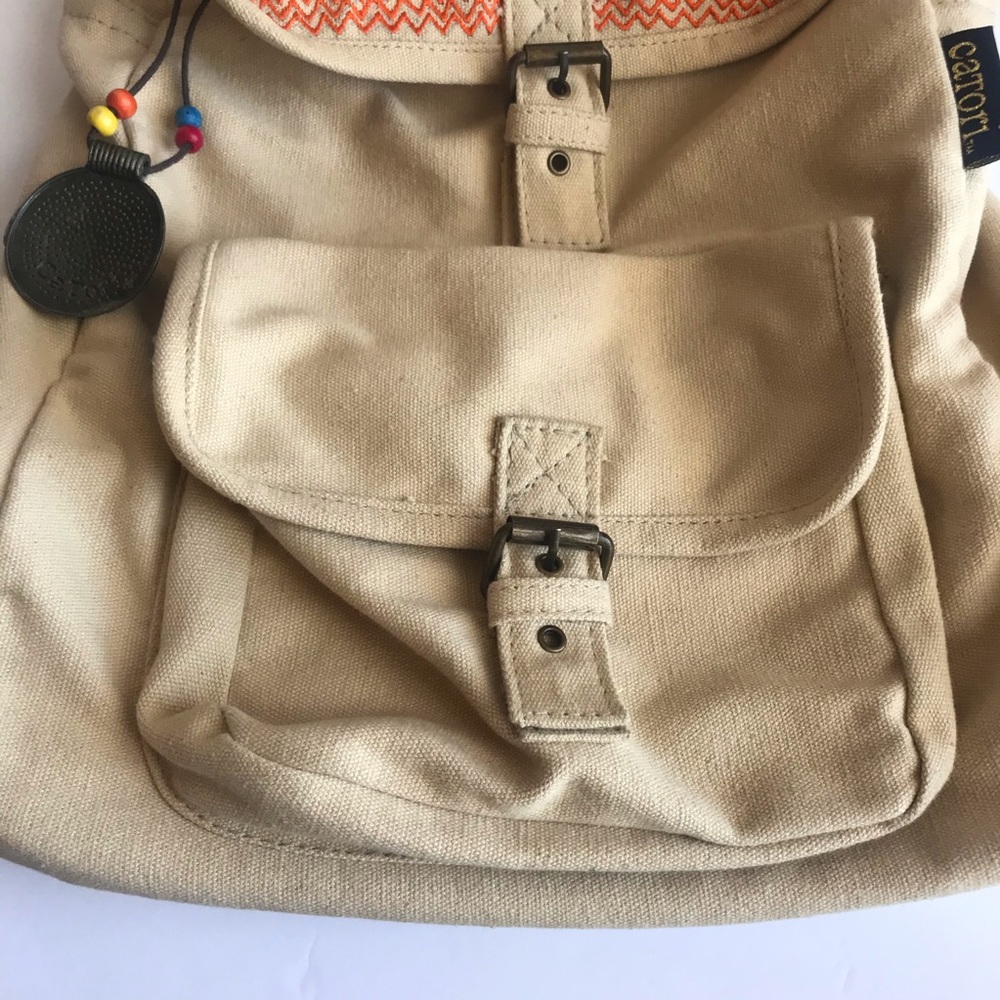 CATORI Beige Boho Flap Backpack - Picture 4 of 7